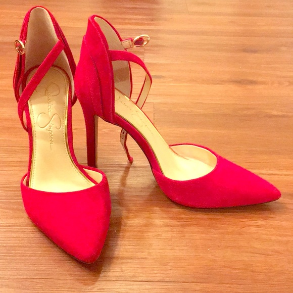 Jessica Simpson Shoes - Jessica Simpson size 6 red pointed stilettos